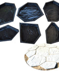 Concrete Molds 6 Piece DIY Plastic Molds Set For Flagstone Paving Stones Patio Garden Walkways And Paths With Textured Surfaces