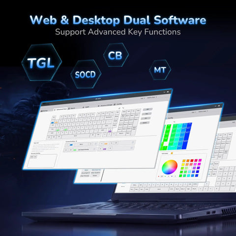 Web and desktop dual software interface for Flex Your Setup With This Next Level Tri Mode Wireless Gasket Mechanical Keyboard.