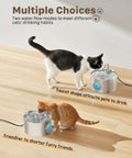 Stainless Steel Cat Water Fountain For Quiet Hydration And Easy Living, 74oz 2.2L Pet Fountain with cats drinking