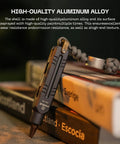 EDC Magnetic Mini Screwdriver Set With 10 S2 Steel Bits and Portable Aluminum Handle shown on books