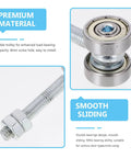 Close-up of the Heavy Duty Sliding Door Roller Kit With Double Bearing Steel Wheels, featuring smooth steel trolleys for easy installation.