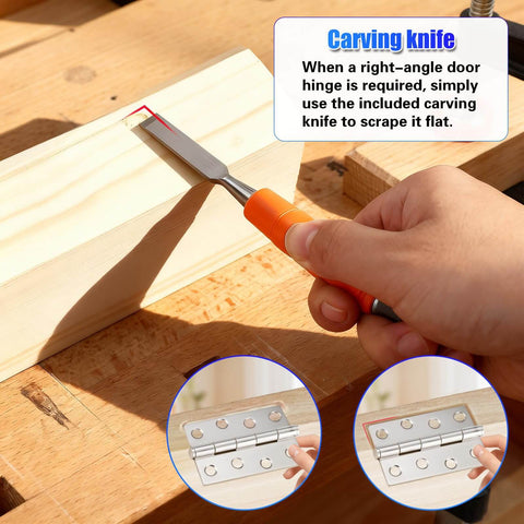 Carving knife scraping wood for Aluminum Alloy Door Hinge Jig Adjustable Router Template Kit installation