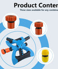 Rotary Yard Sprinkler With Wide Coverage For Lawns And Gardens Adjustable Spray Patterns And Angles Connect Multiple Units