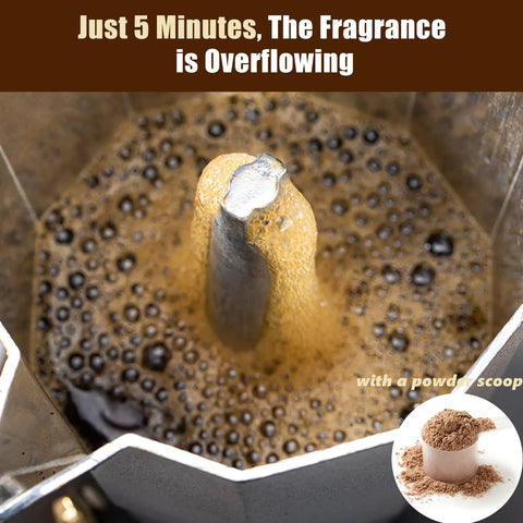 Electric Moka Pot 6 Cup Coffee Maker For Quick Espresso At Home No Stove Needed Italian Style brewing espresso close-up
