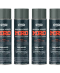 Four cans of Industrial Heavy Duty High Solids Spray Paint Enamel For Metal And Equipment Dark Gray ANSI 49 16 Ounce Can Pack Of 4
