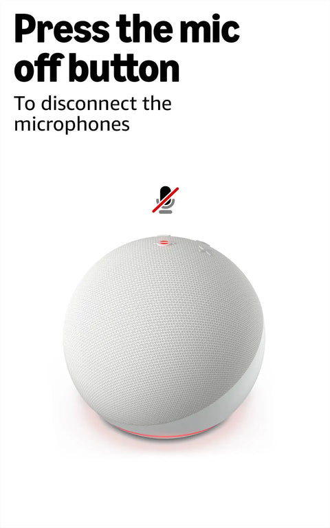 Echo Dot Newest Model With Rich Vibrant Sound Designed For Alexa Great For Bedrooms Dining Rooms And Offices Charcoal This Smart Speaker Lets You Stream Music From Amazon Music Apple Music Spotify And Bluetooth With Hands Free Weather Timers And More mic off button
