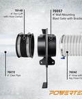 Image showing 4 Inch Wall Mount Blast Gate With Bracket For Dust Collection System Direct Air To Specific Machines