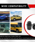 Heavy Duty Rubber Car Door Slam Stoppers And Buffer Pads Set Of 10 Universal Auto Front Rear Guard Cushions beside various vehicles.
