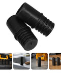 Black plastic tips from 4 Pack 22mm Threaded Broom Handle Tips Replacement Kit Heavy Duty Plastic Multi Tool Adapters For Quick Grab-And-Go Fix Of Mop Poles And Household Cleaning Tools