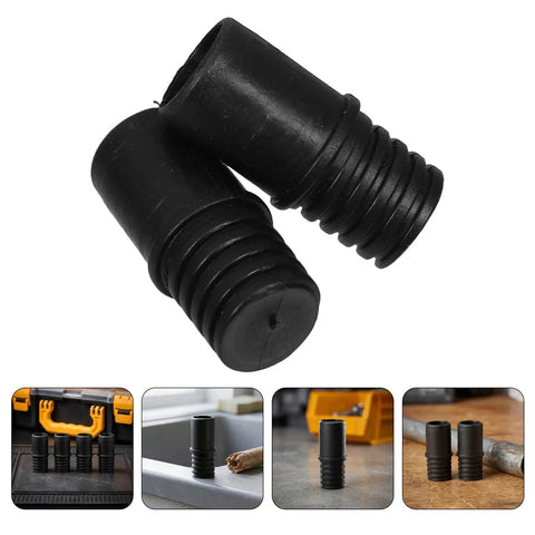 Black plastic tips from 4 Pack 22mm Threaded Broom Handle Tips Replacement Kit Heavy Duty Plastic Multi Tool Adapters For Quick Grab-And-Go Fix Of Mop Poles And Household Cleaning Tools