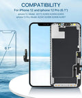 LCD Display Replacement Kit With Frame And Digitizer For 13 Series 6.1 Inch Full Assembly Highlighting Compatibility
