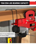 Electric Hoist Manual Trolley 1 Ton Heavy Duty I Beam Overhead Trolley With Dual Wheels shown installed on I-beam