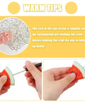 Instructional image showing use of Three Styles Mini Screw Eye Pins Set 720 Pcs Silver Eye Screws in crafts.