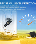 Illustration of precise oil level detection for Fuel Pump Module Assembly For Chevrolet Colorado 2004 2005 2.8L 3.5L And GMC Canyon 2004 2005 L4 L5 Drop In Fit Replaces MU1385 FG0359 67557 In Tank Fuel Pump Replacement.