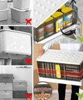 Heavy Duty 17.4 Gallon Lidded Storage Bins Stackable And Collapsible Set Of Three showing organization features and usability.