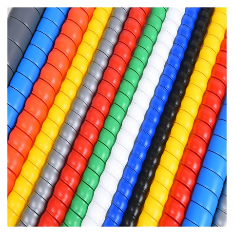 Colorful spiral cable sleeve wrap for 8 to 60 millimeter wires, black durable PP cord tube organizer flexible wire protection