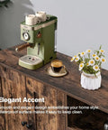 Heavy Duty Two Door Industrial Kitchen Storage Cabinet Featuring Slick Magnetic Closures Rock Solid Steel Frame And Next Level Adjustable Shelves Vintage Sideboard For Home Or Office with coffee machine and flowers.