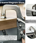 Heavy Duty 6 Inch C Clamp Locking Pliers Set showing adjustable jaw and swivel pad gripping wood surface for workshop use