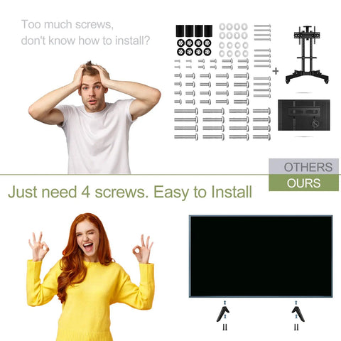 Image showing Real Deal Tv Stand Leg Hardware Kit Includes Heavy Duty Machine Bolts And Flat Washers For easy setup with TV.