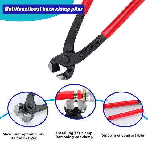 370 Piece 16 Size Single Ear Hose Clamps Set 5.3 To 36.1 mm 304 Stainless Steel Crimp Hose Clamps Assortment Kit With Ear Clamp Pincer