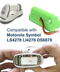Five Pack Rechargeable Battery For Motorola Symbol LS4278 LI4278 DS6878 Three Point Six Volt 800mAh NiMH Battery Pack