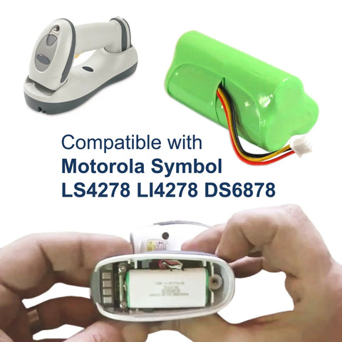 Five Pack Rechargeable Battery For Motorola Symbol LS4278 LI4278 DS6878 Three Point Six Volt 800mAh NiMH Battery Pack