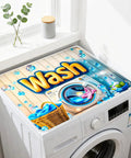 Dope Cartoon Bubbles Top Cover For Washing Machine And Dryer 23.6 X 19.6 Inches on washer with basket and bubbles design