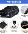 Half Car Cover For SUVs With Cotton Liner Hail Protector Sunroof And Windshield Cover All Season Weatherproof Vehicle Shield