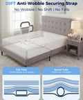 Senior Bed Rail With Dual Non Slip Handles And Storage Pouch Safe Bed Cane For Elderly And Post Surgery Recovery Reduces Falls
