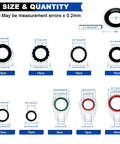 93 Piece AC Compressor Seal Washers Kit Nine Sizes For Your AC System Port Gaskets And O Rings Replacement details