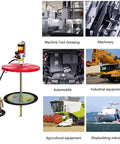 Heavy Duty Pneumatic Grease Pump For 55 Gallon Drums With 50 To 1 Pressure Ratio And 16 Foot Explosion Proof Hose setup in various industrial applications.