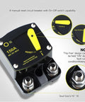 Manual Reset Circuit Breaker 300A High Amperage Switch For Truck Boat Trolling Motor Car Stereo Systems Solar Panels Battery Backup And RV Power Distribution Blocks Rig Ready with On-Off switch.