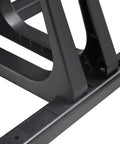 Close-up of a Portable Bike Stand Floor Rack for Garage Fits BMX and Trick Bikes with 20 inch tires, showing black frame detail.