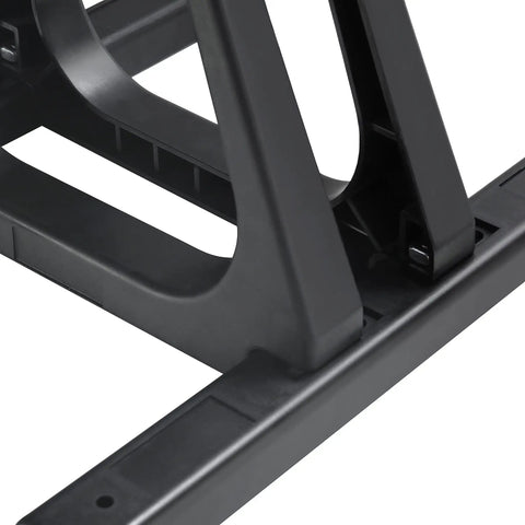 Close-up of a Portable Bike Stand Floor Rack for Garage Fits BMX and Trick Bikes with 20 inch tires, showing black frame detail.