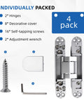 2 Pack 6 Inch Hidden Door Hinges Heavy Duty Matte Silver Zinc Alloy Smooth Swing Built Like A Tank For Interior Doors And Cabinets Pain Free Install Solid Hardware You Can Really Trust Today with screws and wrenches.