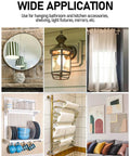 Wide application of All In One 200 Piece Drywall Anchors And Screws Kit for hanging bathroom accessories, shelving, mirrors and light fixtures.