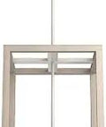 Modern Rectangle Pendant Light In Brushed Nickel With Dimmable LEDs for kitchen dining living rooms and bedrooms