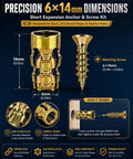 Slap A Fix On Wobbly Cabinet Doors Fast With This 100Pc 6X14mm Steel Expansion Screw Kit That Nails Stripped Hinges And Brings Your Kitchen Cupboards Back To Life In No Time Flat. 6x14mm zinc-plated alloy anchor and screw kit