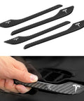 Tesla Real Carbon Fiber Door Handle Covers 4 Pack For Model 3 2019 Through 2025 And Model Y 2020 Through 2026 Juniper Black