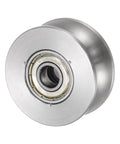 Close-up of Beefy U Groove Track Wheel Set 1.89 Inch 304 Stainless Steel Sliding Gate Rollers With Double Bearings