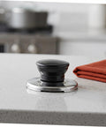 Upgrade Your Kitchen Game With This Stainless Steel Whistling Kettle Lid Knob Replacement Kit That Boils Over Spills Stop Loud And Is Super Easy To Install For Pros Or Home Use. Black stainless steel kettle lid knob replacement kit on countertop