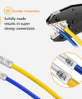 8 Pack 2 Gauge Non Insulated Butt Connectors And 8 3 To 1 Dual Wall Heat Shrink Tubing Kit for strong crimp connections