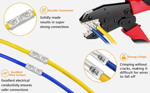 8 Pack 2 Gauge Non Insulated Butt Connectors And 8 3 To 1 Dual Wall Heat Shrink Tubing Kit for strong crimp connections