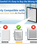 Comparison of air purifier compatibility with 2 Pack Vital 100S Replacement Filter For Vital 100S And 100S-P Air Purifier.