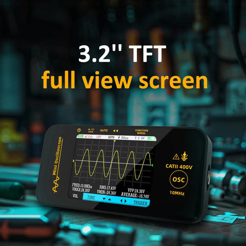 On The Go Handheld Digital Oscilloscope With 3.2 Inch TFT Display 10MHz Bandwidth And 48MSaPerS Sampling Rate Portable Automotive Scope indoors