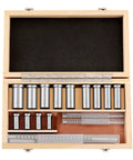 22Piece Keyway Broach Set In Fitted Box, HSS Metric Industrial Tools Kit with broaches, bushings, shims, and gaskets in open case