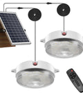 Solar Ceiling Lights With Motion Sensor 2 Pack 5 Modes 3200K 4000K 6000K Dimmable Daytime Solar Shed Lighting On Off Switch And Remote