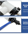 Rough Tough Electric Pipe Bevelling Machine Handheld Internal Expansion Chamfering Tool showing machine shell and ratchet wrench details.