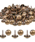 Top Shelf Antique Bronze Upholstery Tacks Pretty Darn Sturdy Furniture Nails And Thumb Push Pins Super Snazzy For Sofas Chairs Wood Trim Or Wild Diy Builds 100 Pack Kit, detailed view of pins.