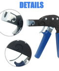 Heavy Duty Wall Anchor Tool In Gun Metal Finish For Hollow Walls And Plasterboard Fixing With Non Slip Rubber Grips, Rugged Beefy Metal Build For Fast, Secure Anchor Installation On Drywall, blue handle detail